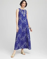 Embroidered Sleeveless Maxi Dress