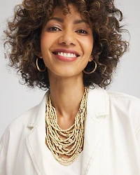 Multi-Layered Bead & Collar Necklace