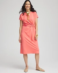 Dolman-Sleeved Side-Tie Dress