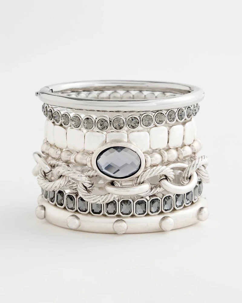 Black Stretch Tennis Bracelet