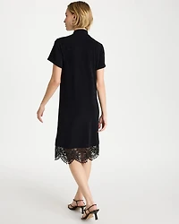Travelers™ Lace Hem V-Neck Dress