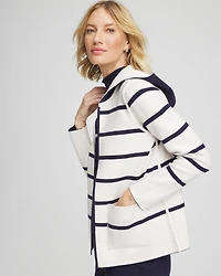 Zenergy® Luxe Reversible Stripe Cardigan