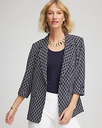Printed Soft Crepe Blazer