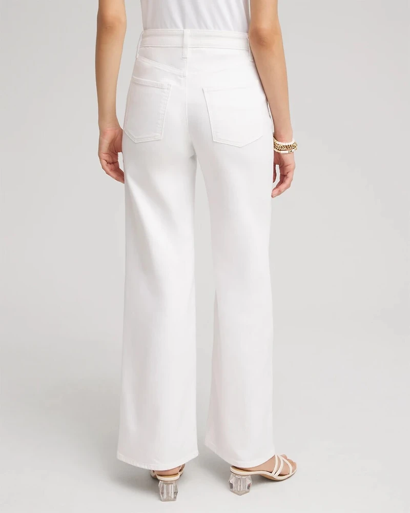 Petite High Rise Wide Leg Jeans