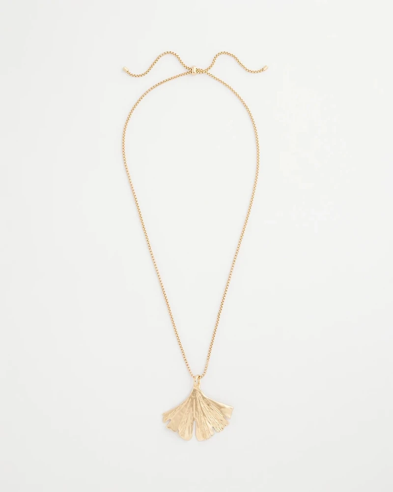 Ginkgo Leaf Pendant Necklace