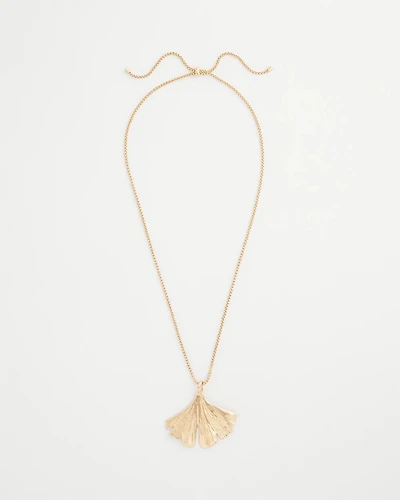 Ginkgo Leaf Pendant Necklace