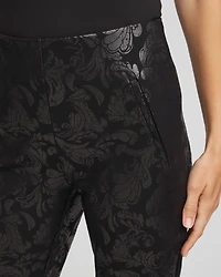 Juliet Black Foiled Slim Ankle Pants