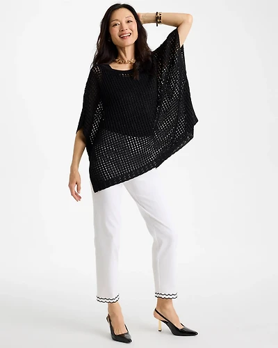 Contrast Scallop Brigitte™ Slim Crop Pant