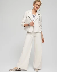Stretch Knit Moto Jacket