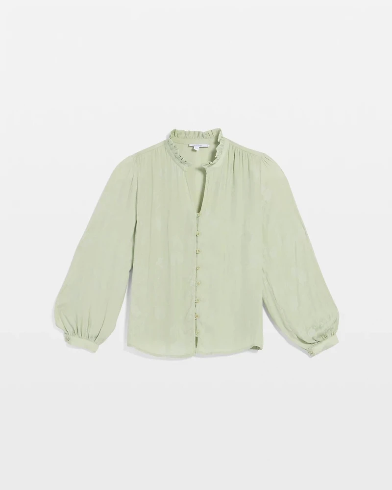 Floral Georgette Peasant Blouse
