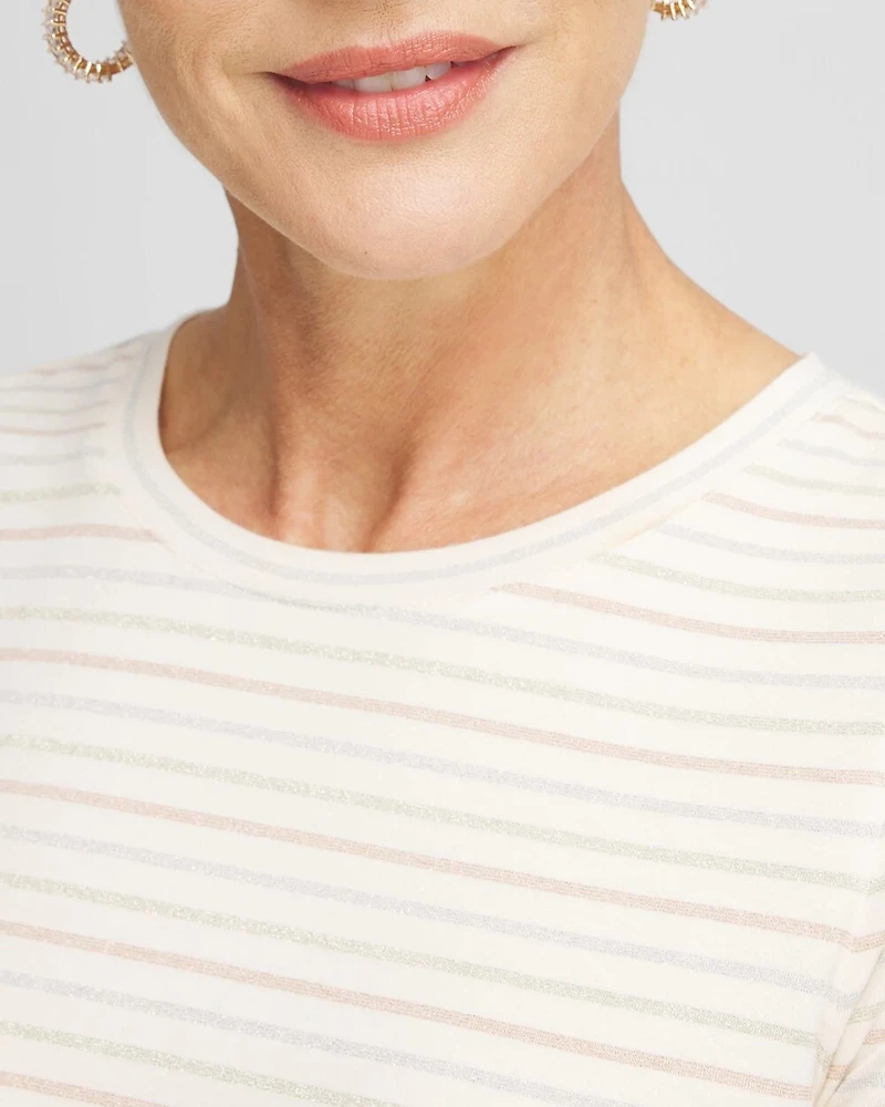 Touch of Cool™ Shine Stripes Layering Tee