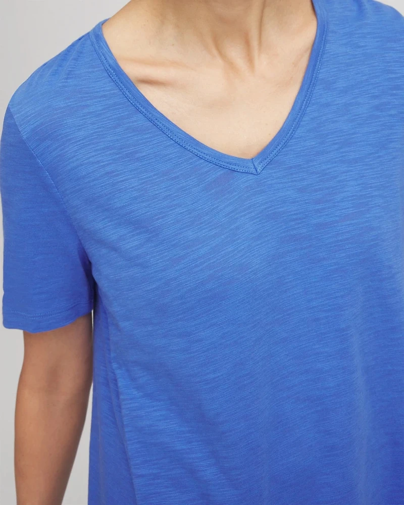 Slub V-Neck Tee
