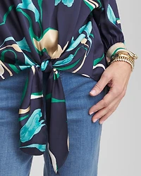 Wildflower Tie-Front Batwing Blouse