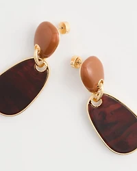 Neutral Linear Drop Earrings