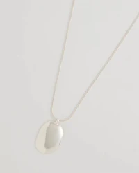 Adjustable Silvertone Pendant Necklace