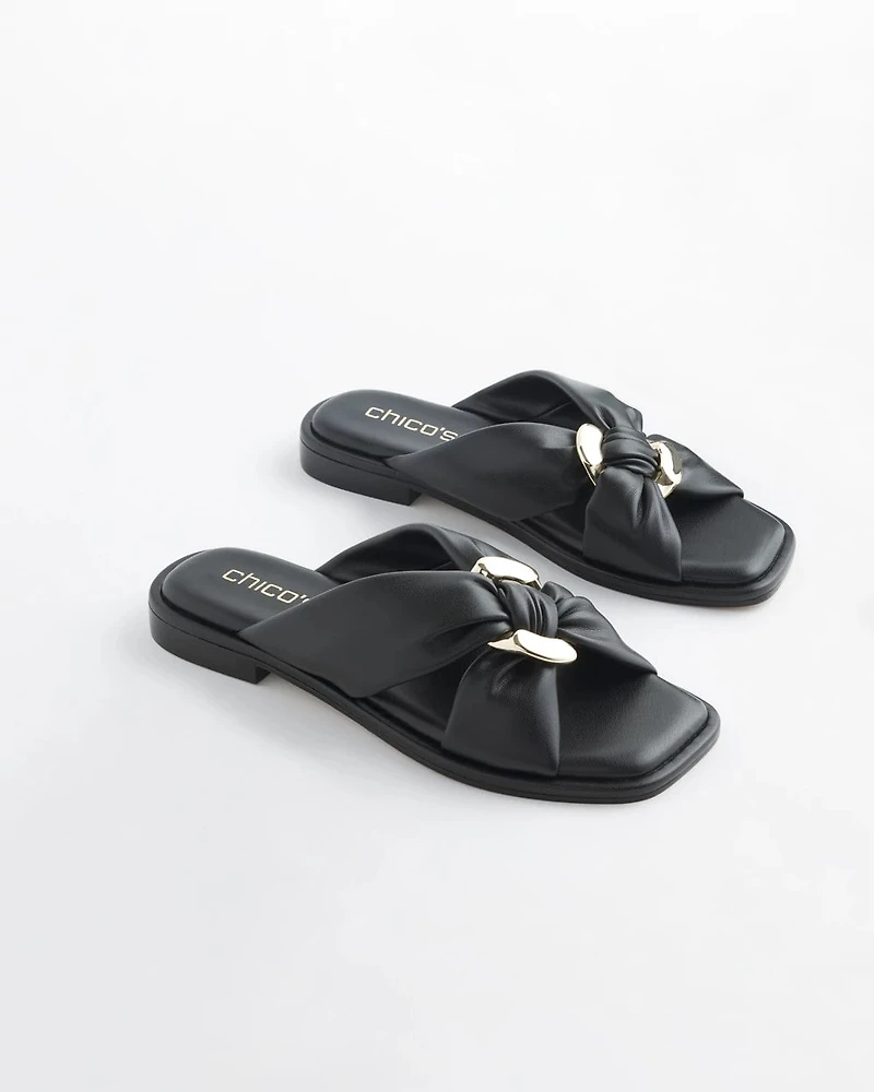 Black Leather Sandals