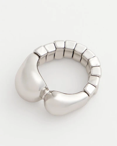 Curvy Silver Stretch Ring