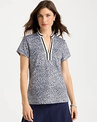 Zenergy® UPF Crochet Trim Polo