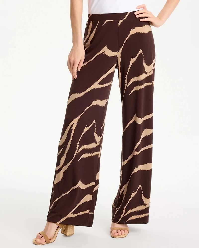 Travelers™ Zebra Knit Wide-Leg Pants
