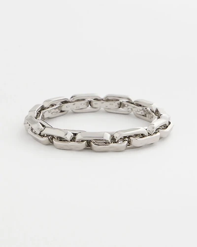 Silver Link Stretch Bracelet