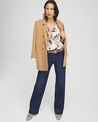 Floral V-Neck Pullover Sweater