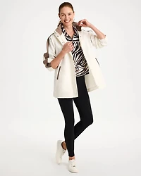 Zenergy® Faux Leather Detail Rain Jacket