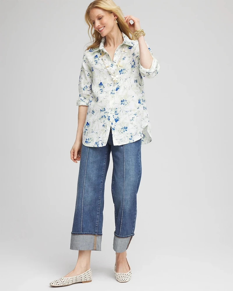 No Iron™ Floral Linen Shirt