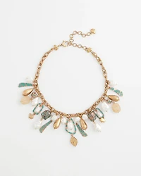 Copper Charm Bib Necklace