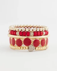 Gold Heart Stretch Bracelet