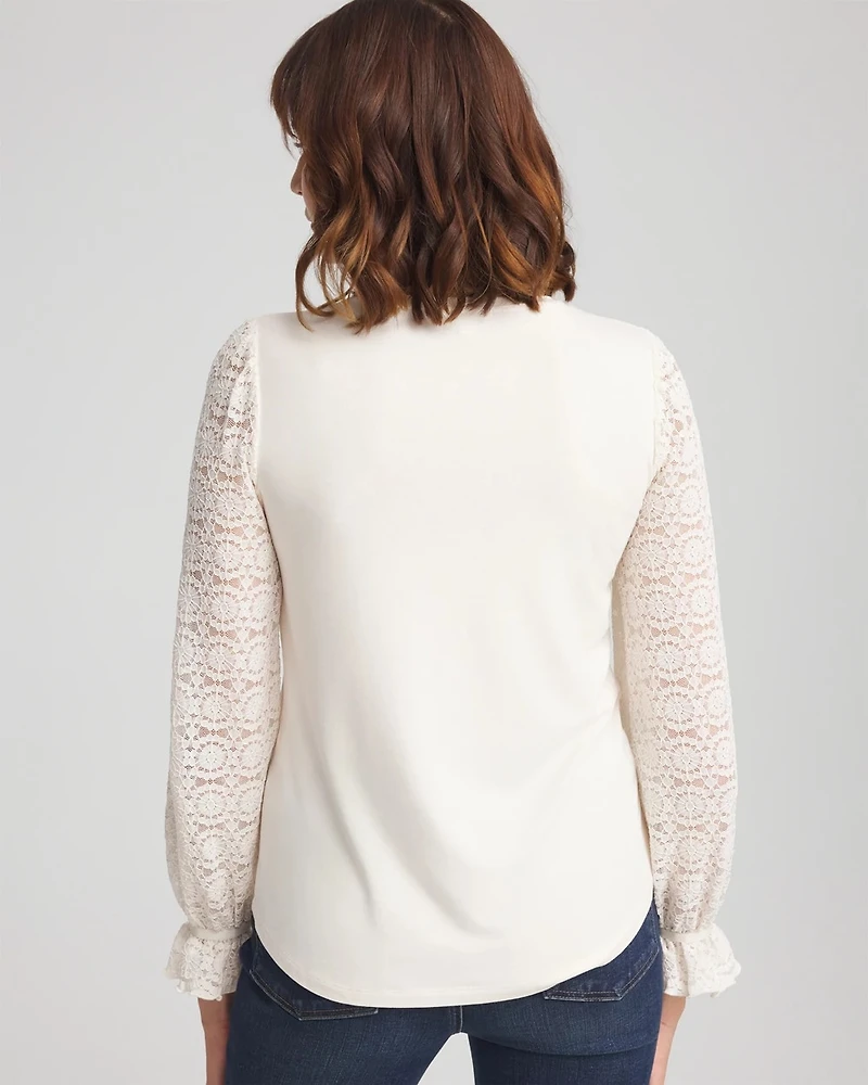 Touch of Cool™ Lace Sleeve Tee