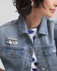 Silver Tone Seashell Bar Brooch