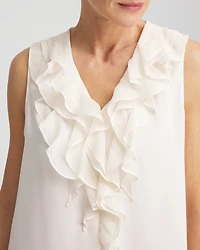 Satin Ruffle Tank