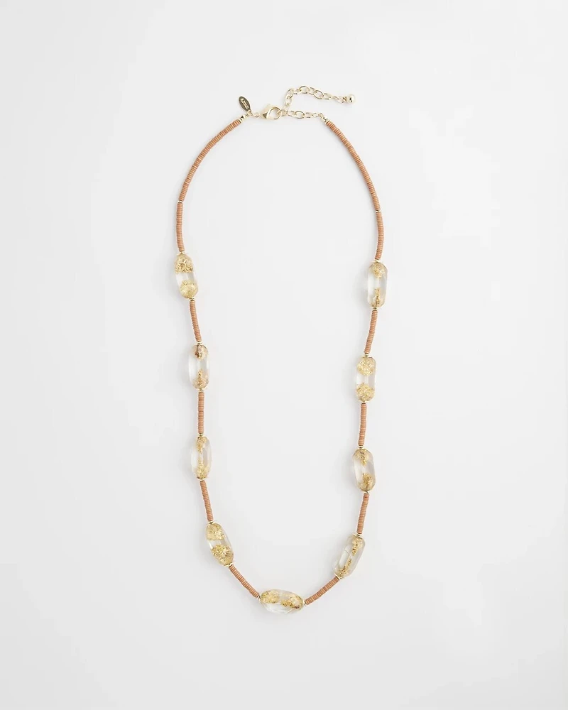 Lucite Gold Foil Necklace