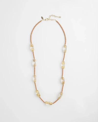 Lucite Gold Foil Necklace