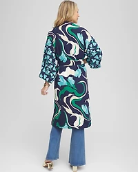 Long Wildflower Open-Front Kimono