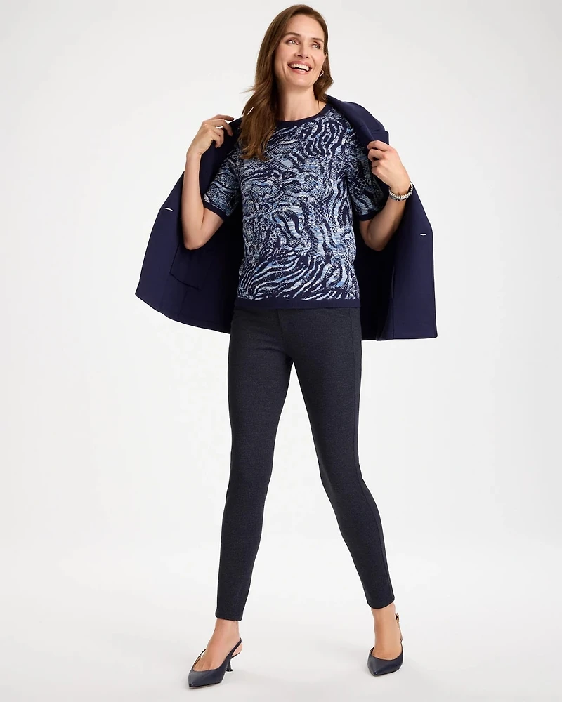 Ella Animal Short-Sleeve Sweater