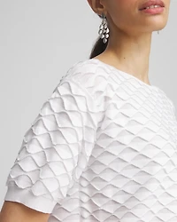 Metallic Bateau Neck Pullover Sweater