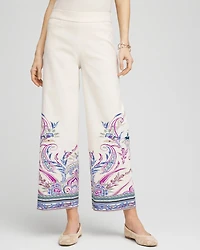Brigitte™ Paisley Wide-Leg Cropped Pants
