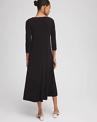 V-Neck Jersey Midi Dress