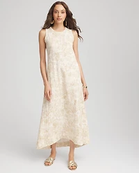 Printed Sleeveless Midi Tank Dress