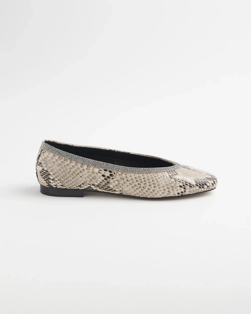 Snake Print Flats