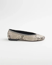 Snake Print Flats