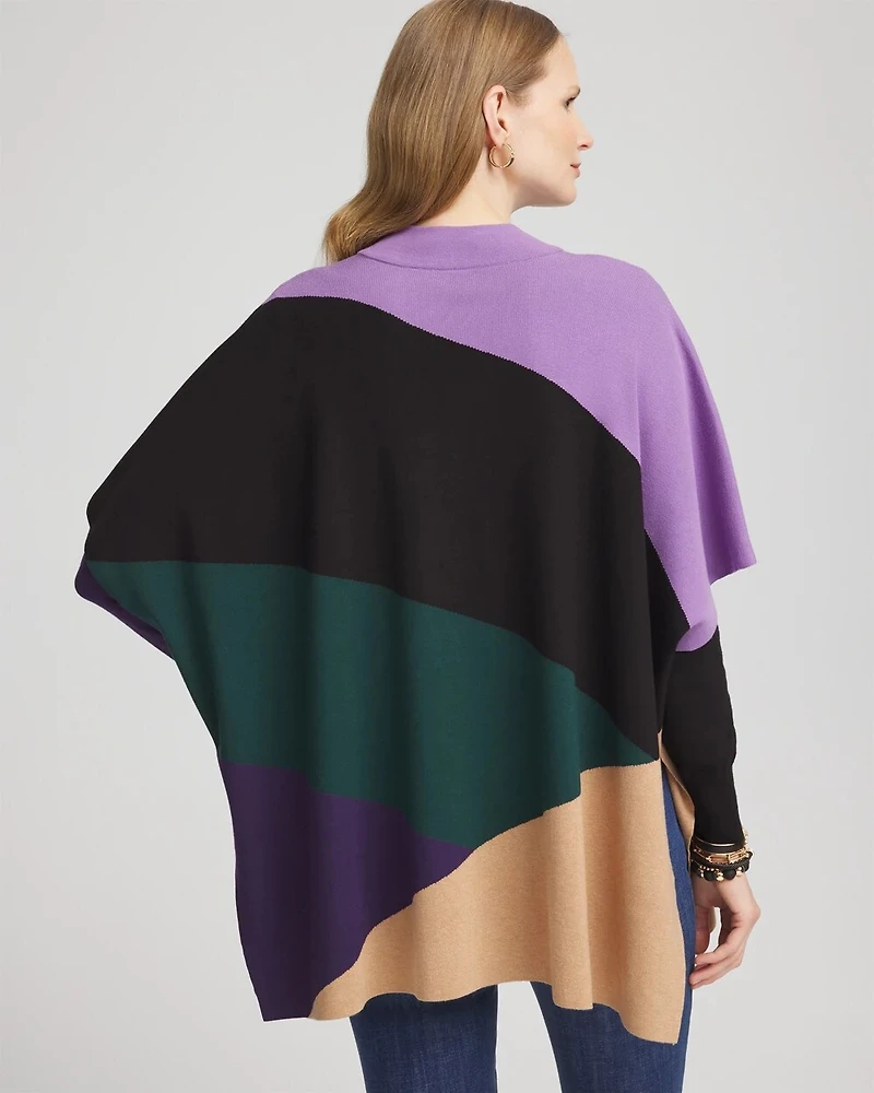 Colorblock Sweater Ruana