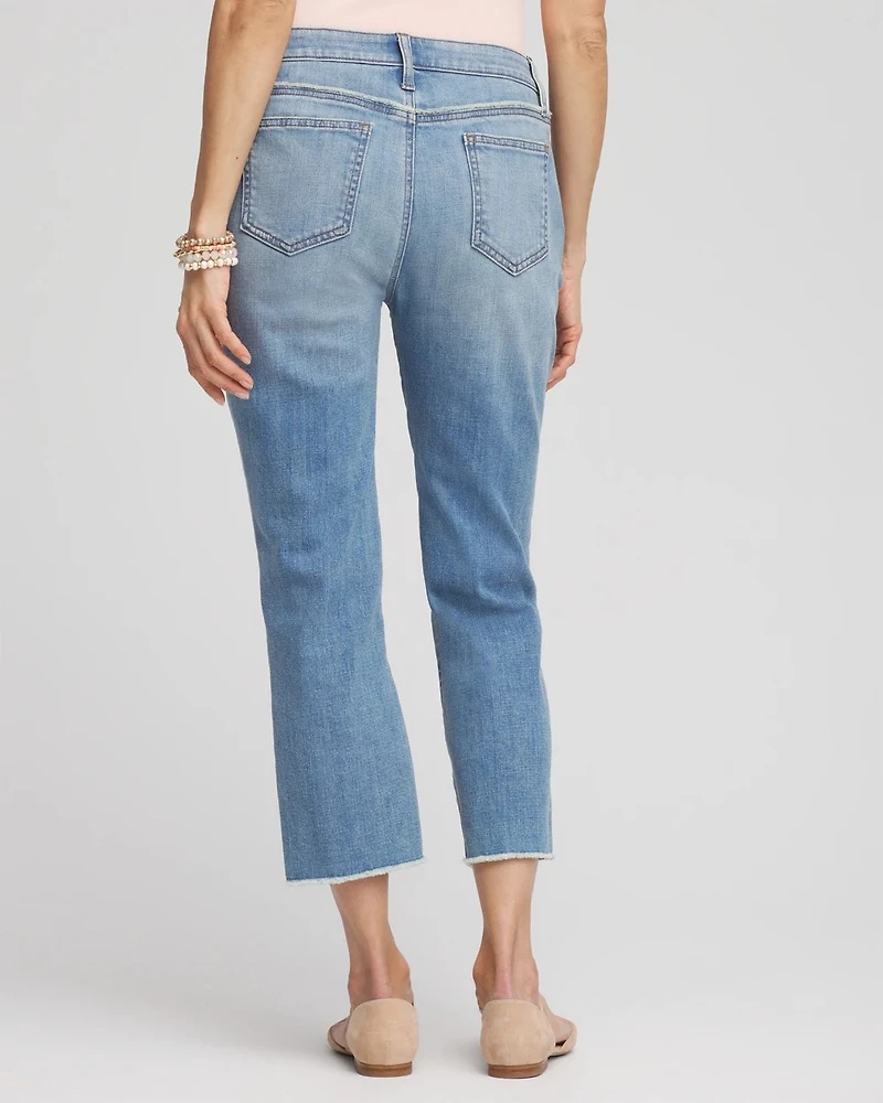 Girlfriend Frayed Cropped Jeans