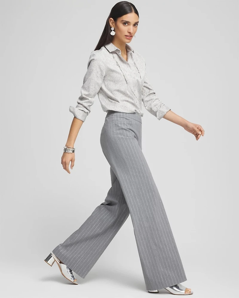 Brigitte Pinstripe Wide Leg Pants