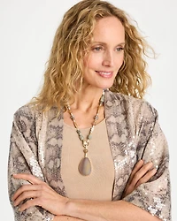 Genuine Stone Y-Necklace