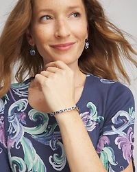 Small Faceted Stretch Bracelet