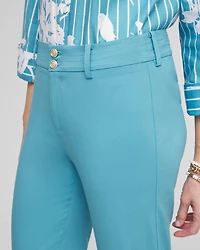 Trapunto Wide Leg Cropped Pants