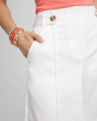 Sateen Tab-Front A-line Shorts