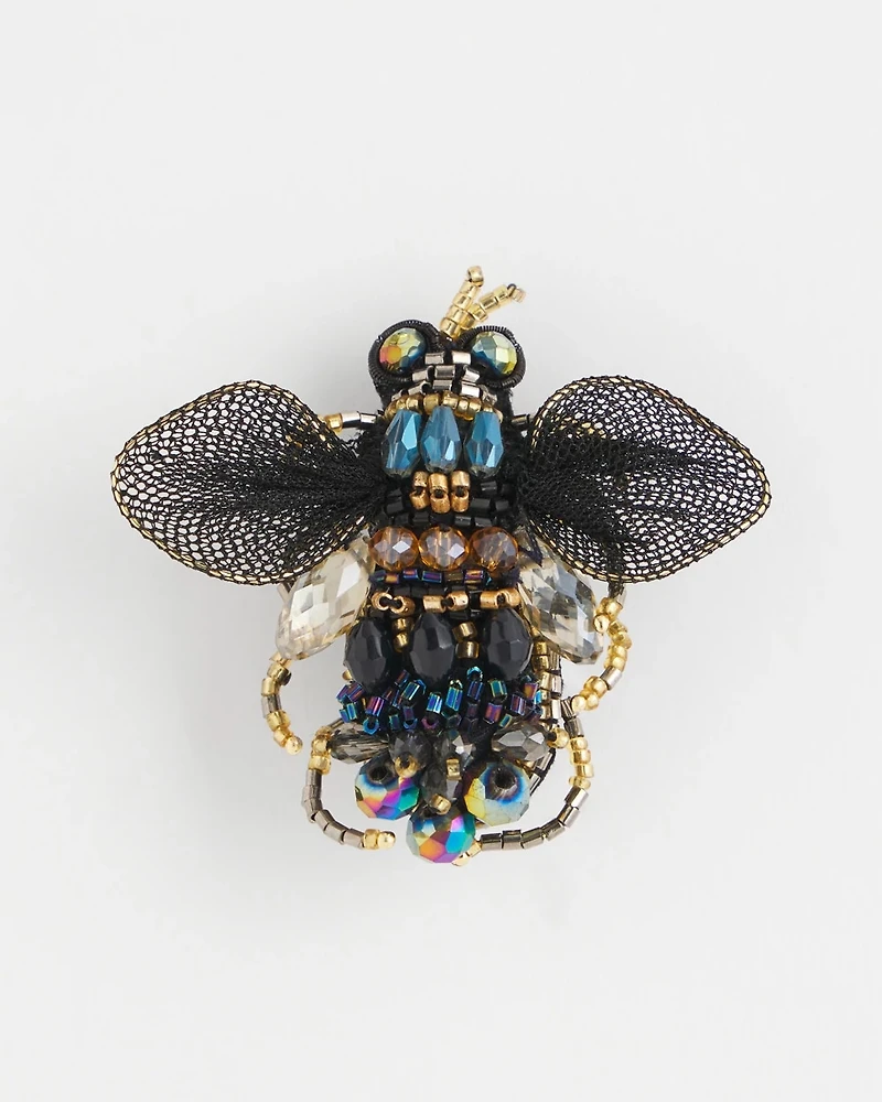 Beaded Bee Brooch